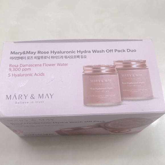 Mary&May Rose Hyaluronic Hydra Wash Off Pack Duo (125gx 2ea), New in Box - Picture 9 of 10